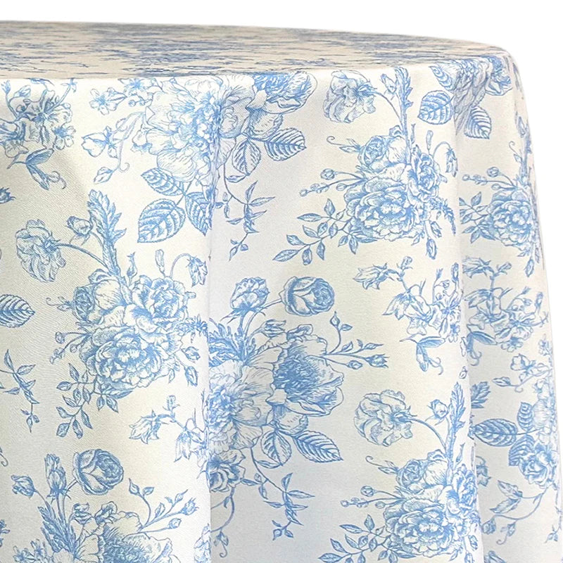 Light Blue French Floral Linen