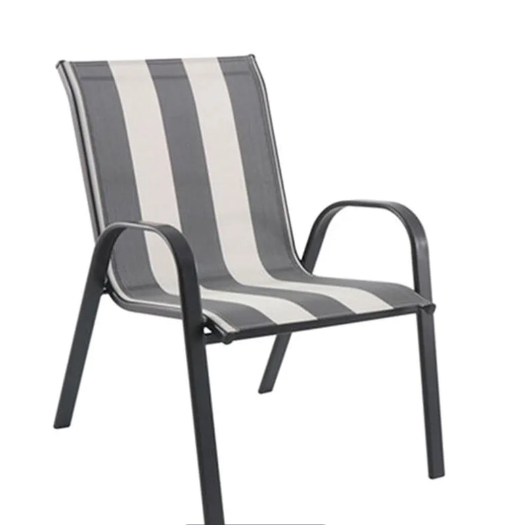 Cam Gray stripe Outdoor Chair