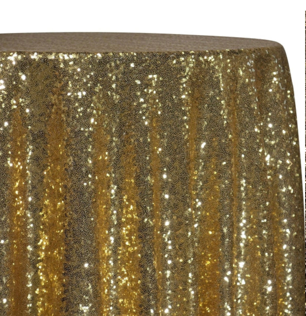 Gold Sequin Linen