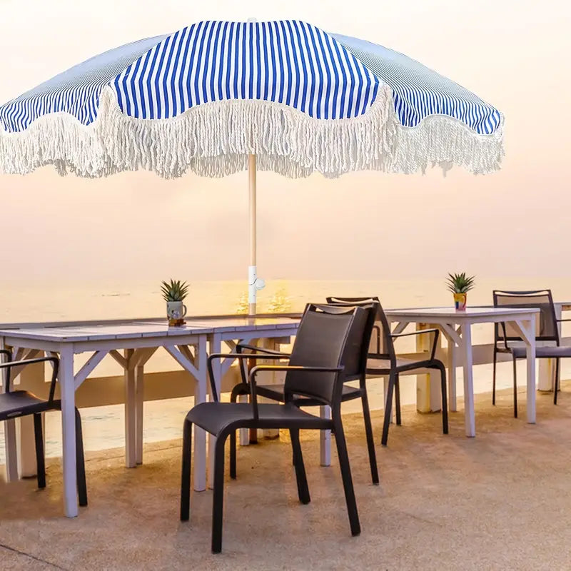 Umbrella Blue Fringe