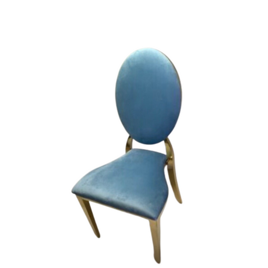 Via Light Blue Cross Leg Chair