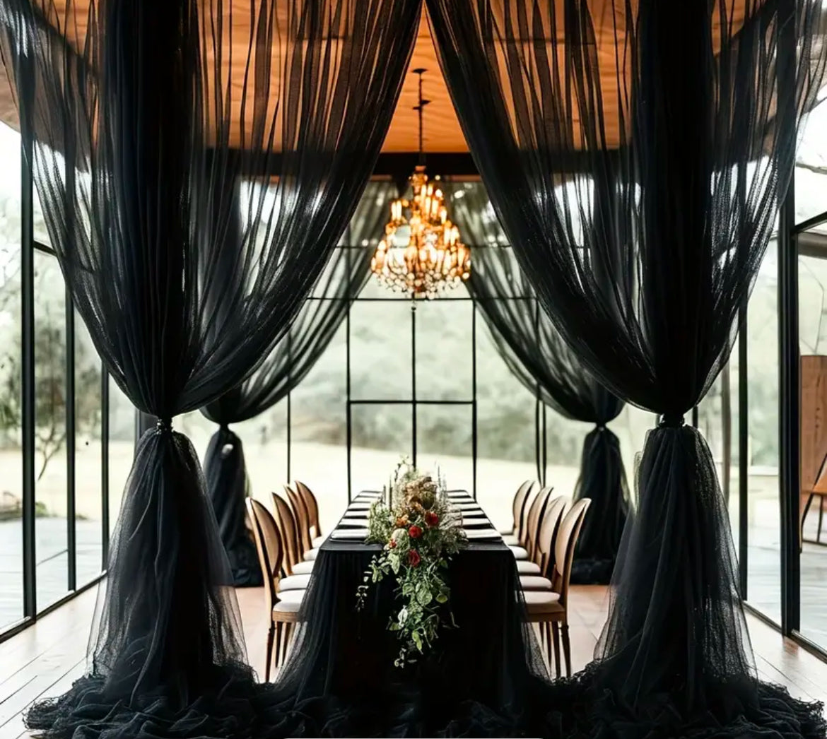 Square Drape Design Black