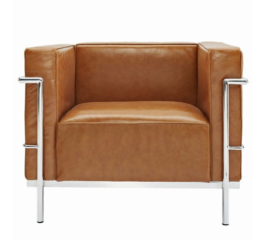 Broadway Leather Accent Chair Cognac