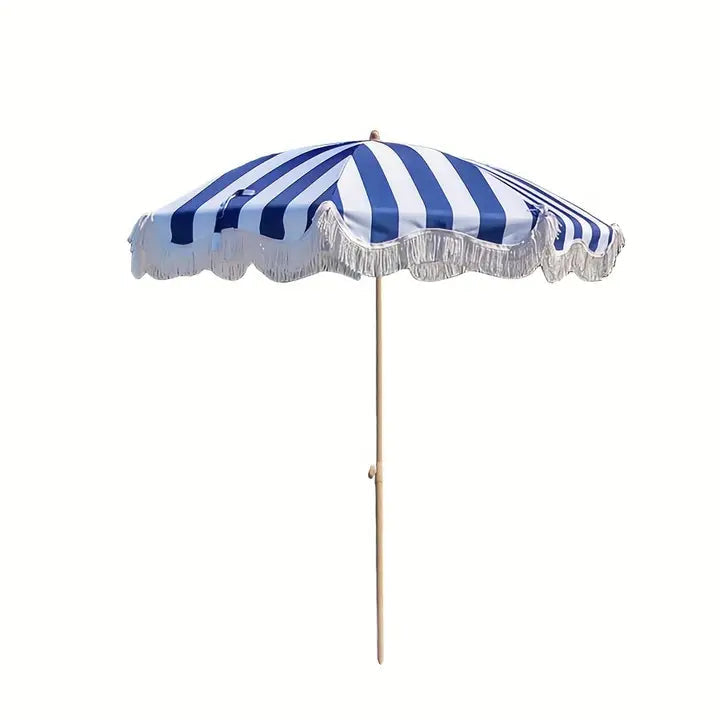 Umbrella Blue Stripe Fringe