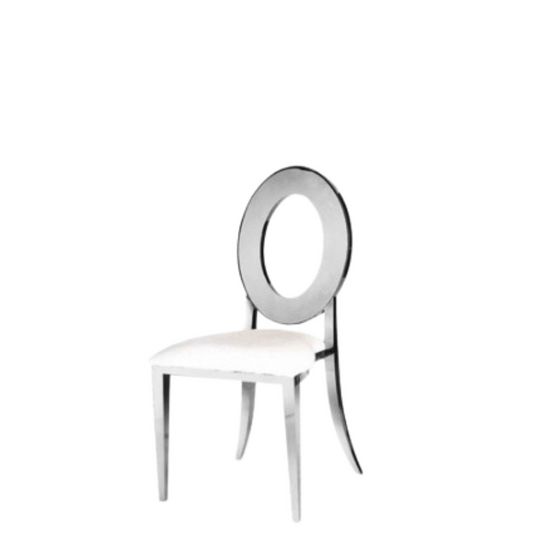 Valia Silver Chair White Pad