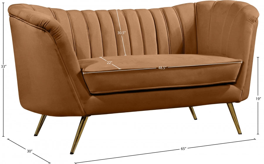 Shellac Cognac Loveseat