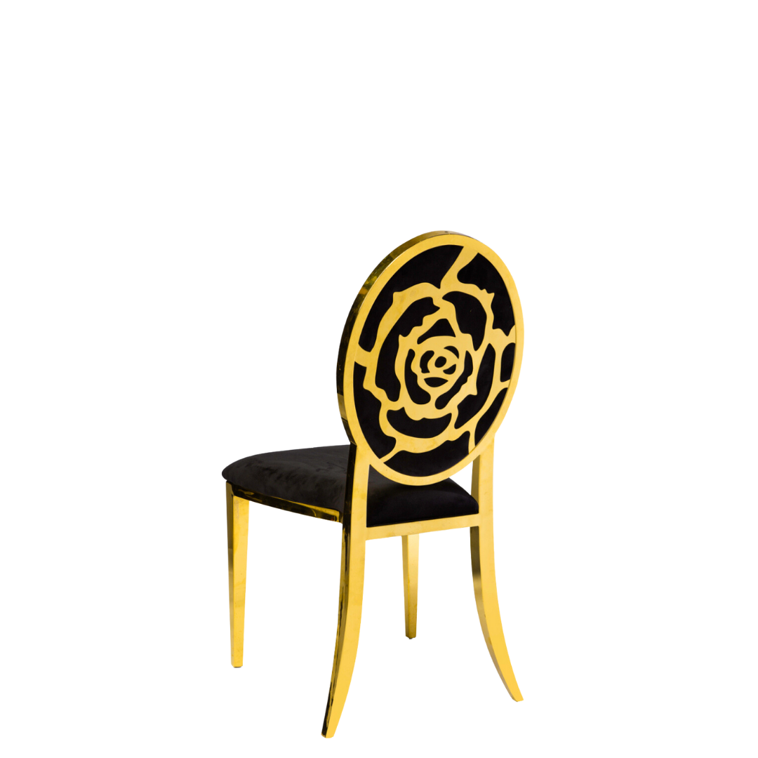 Vonna Rosette Black Dining Chair