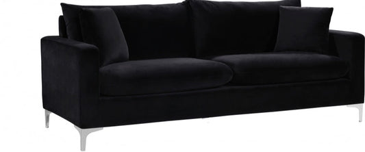 Lipton Black and Silver Leg Sofa