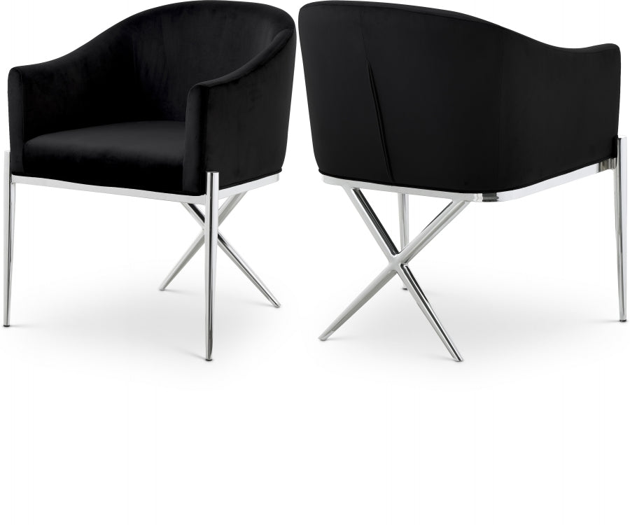 Mina Black/ Silver Accent Chair