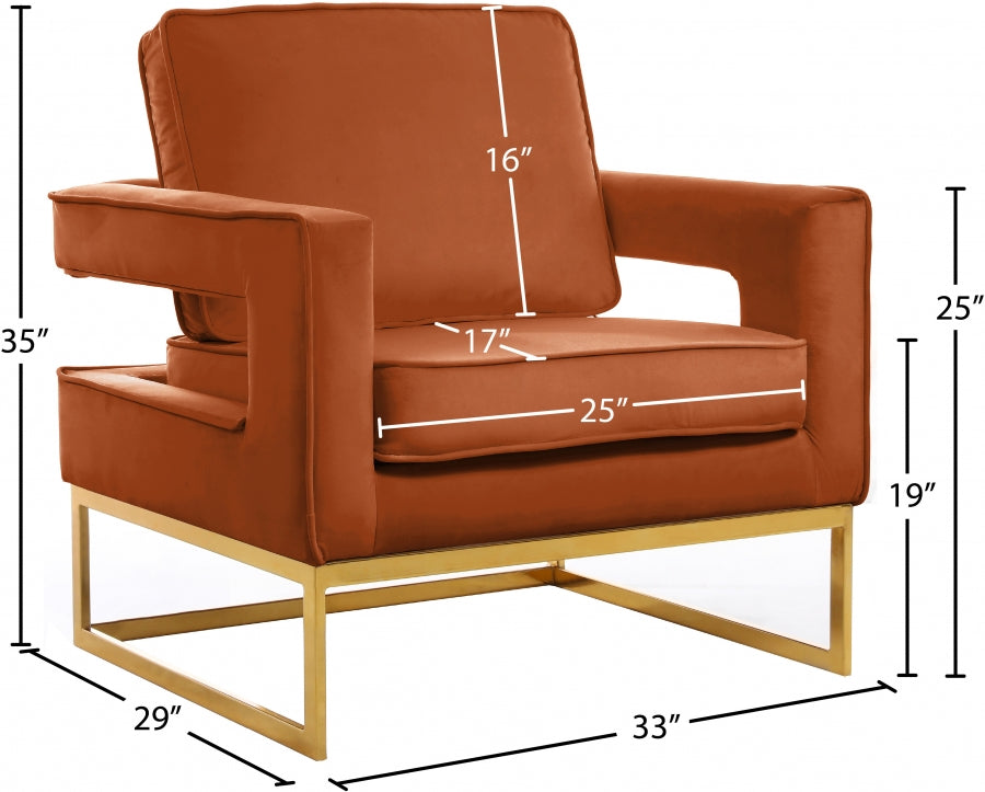 Nissa Orange Accent Chair