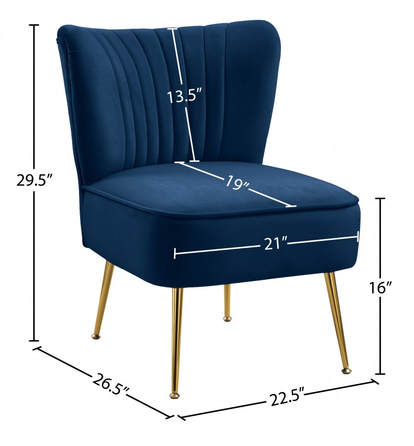 Ava Blue Accent Chair