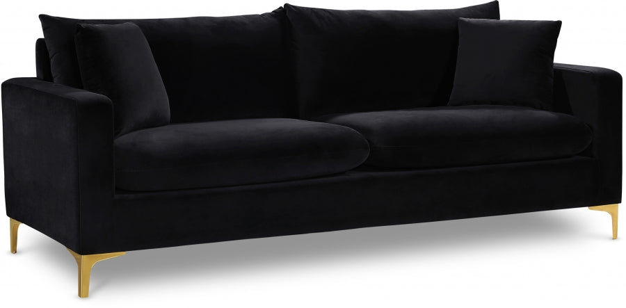 Lipton Black and Gold Leg Sofa