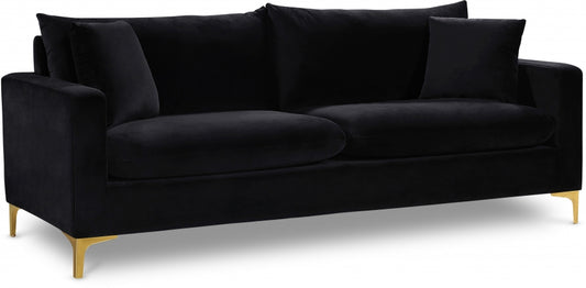 Lipton Black and  Gold Leg Sofa