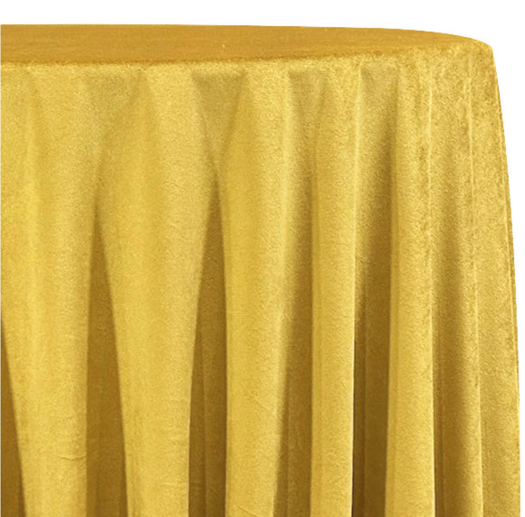Yellow Mustard Velvet Plush Linen