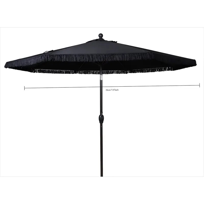 Umbrella Black Fringe