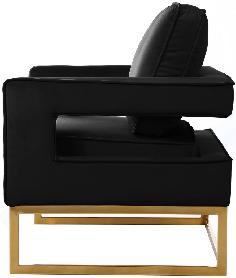 Nissa Black Accent Chair