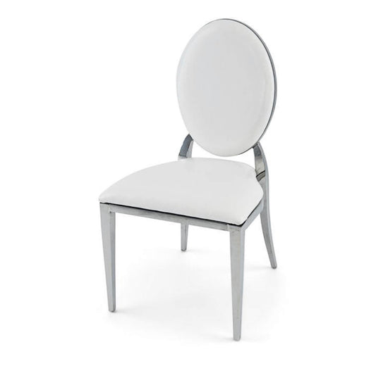 Venna Chairs Silver/ White