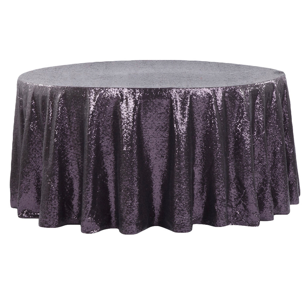Purple Dark Sequin Linen