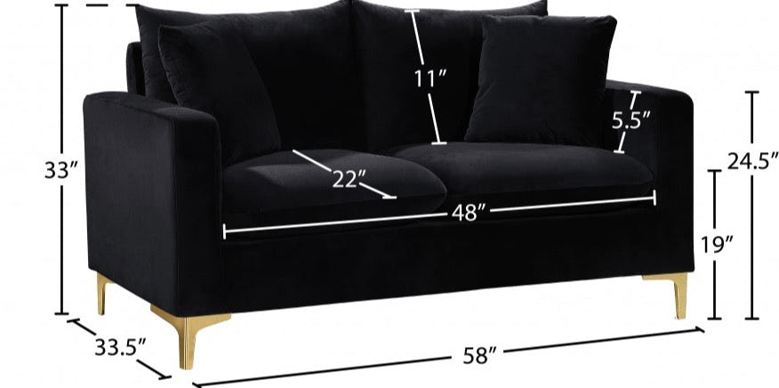 Lipton Black Loveseat