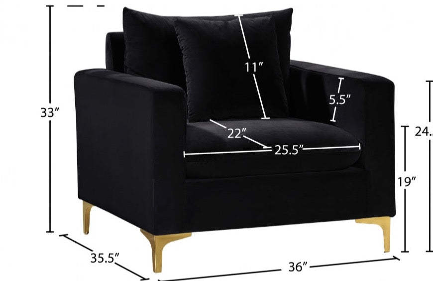 Lipton Black Accent Chair