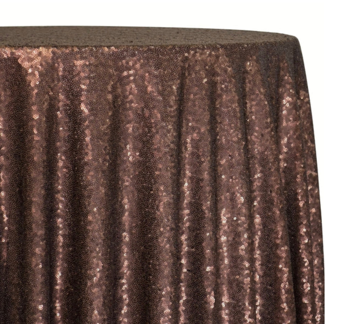 Brown Sequin Linen