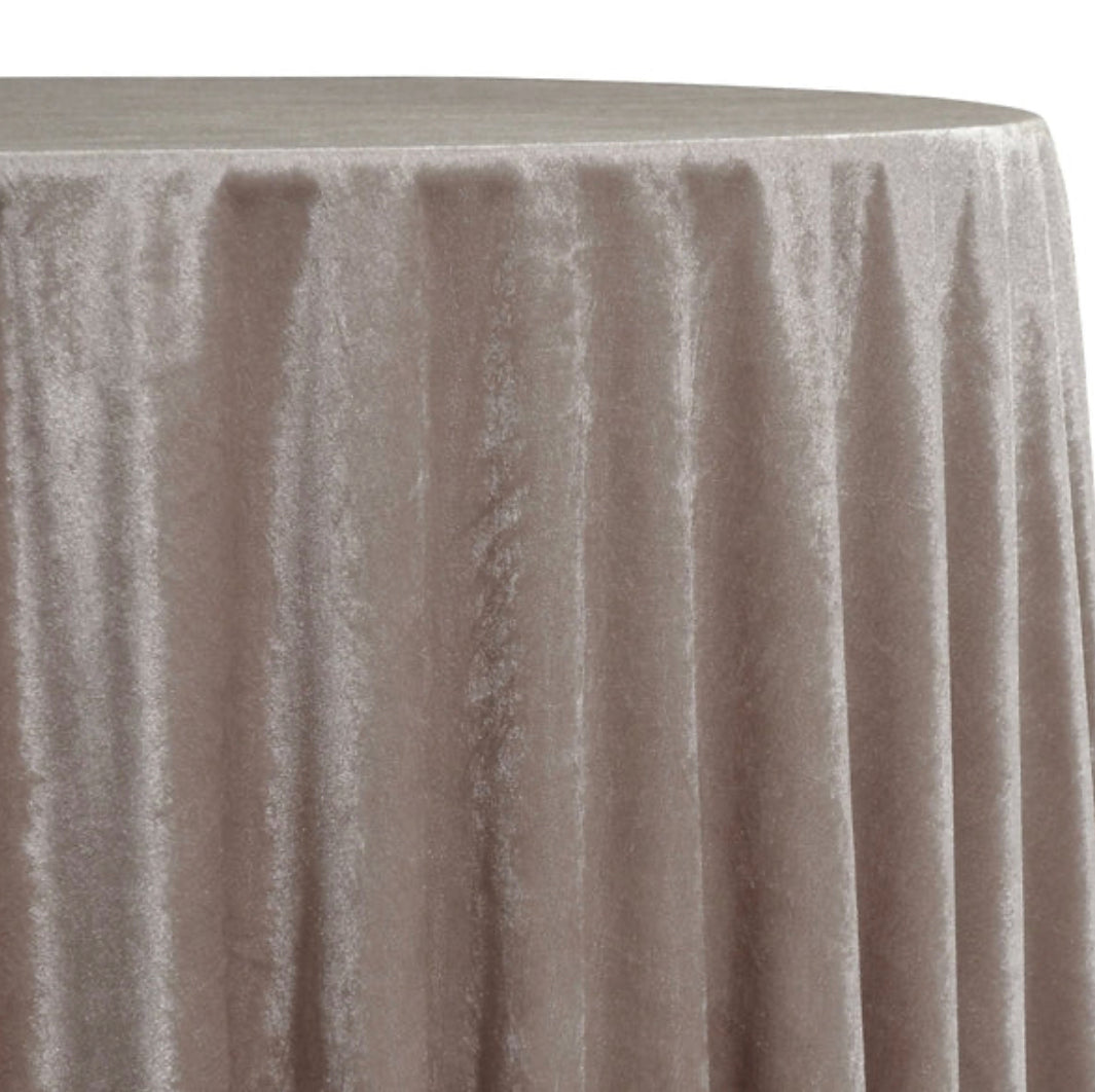 Taupe Velvet Plush Linen