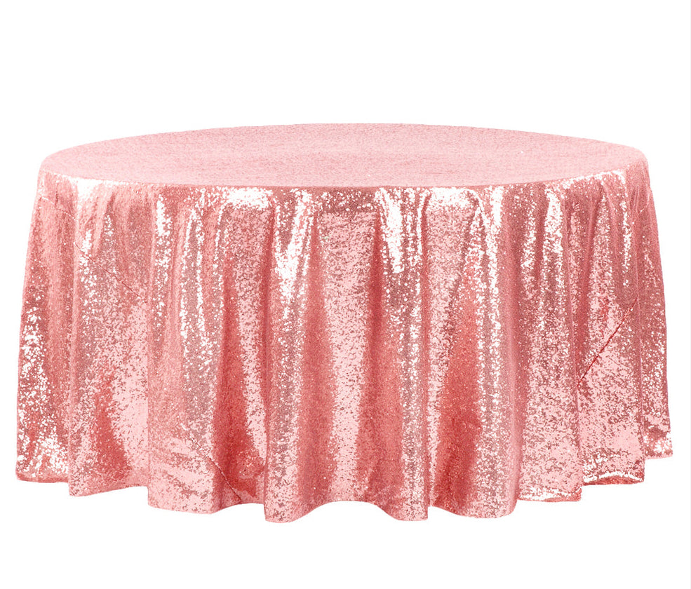 Pink Sequin Linen