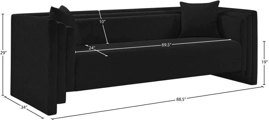 Kingsley Black Sofa