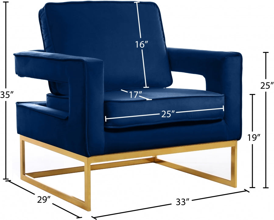 Nissa Blue Accent Chair