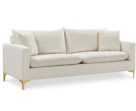 Lipton Cream Gold Leg Sofa