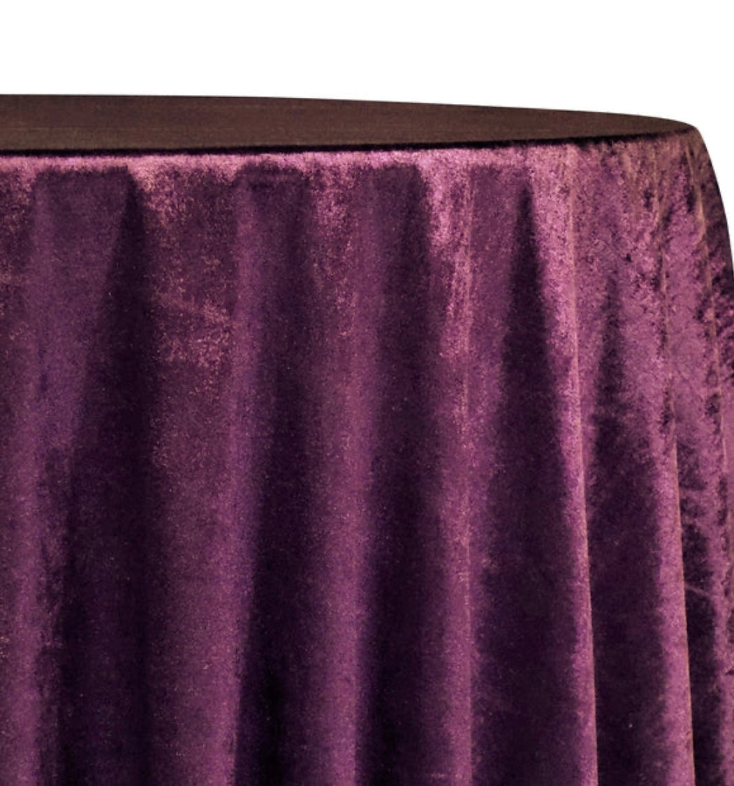 Eggplant Velvet Plush Linen