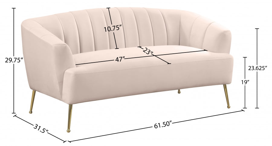 Adina Blush Loveseat