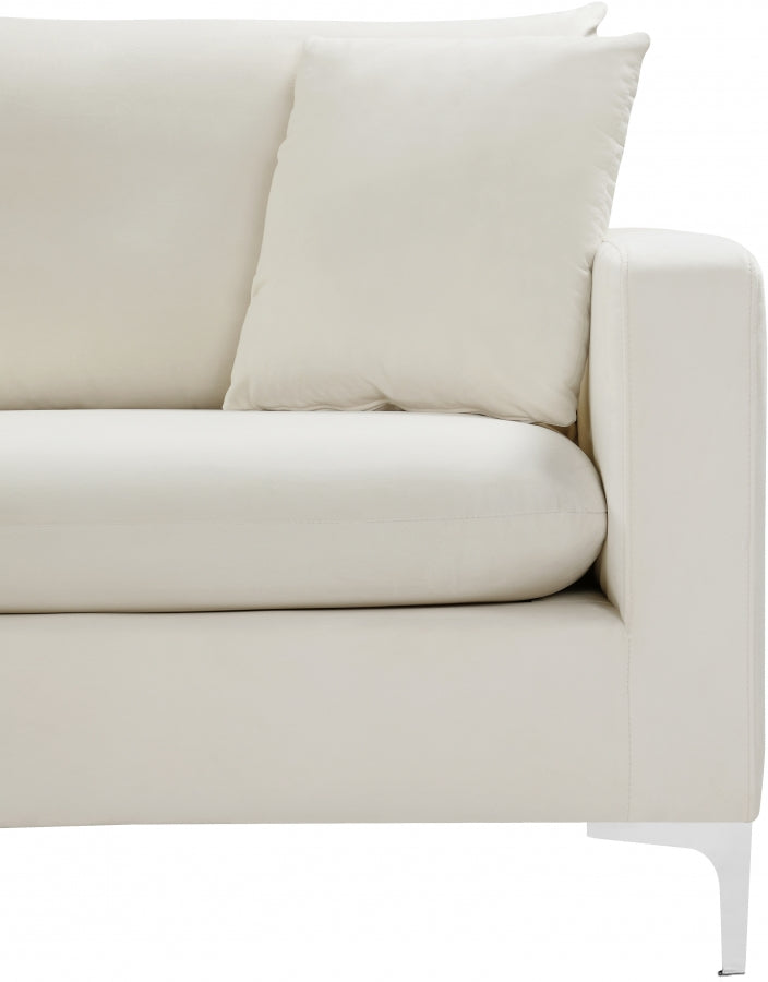 Lipton Cream Silver Leg Sofa