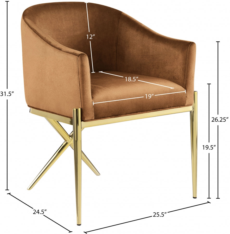 Mina Cognac Accent Chair