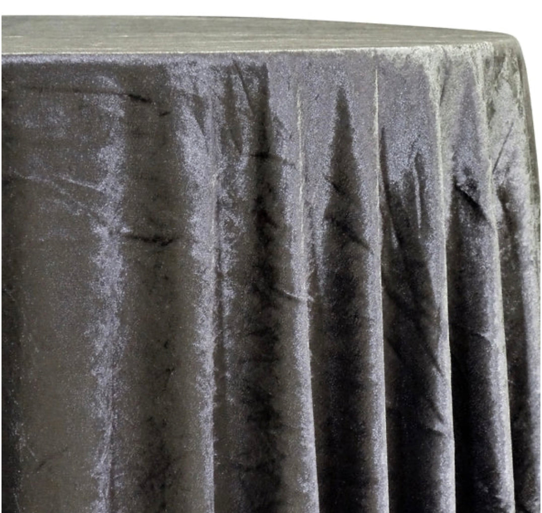 Grey Velvet Plush Linen