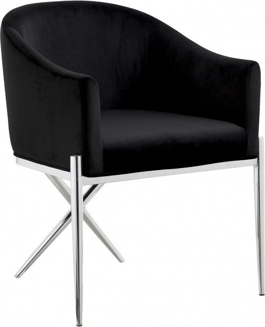 Mina Black/ Silver Accent Chair