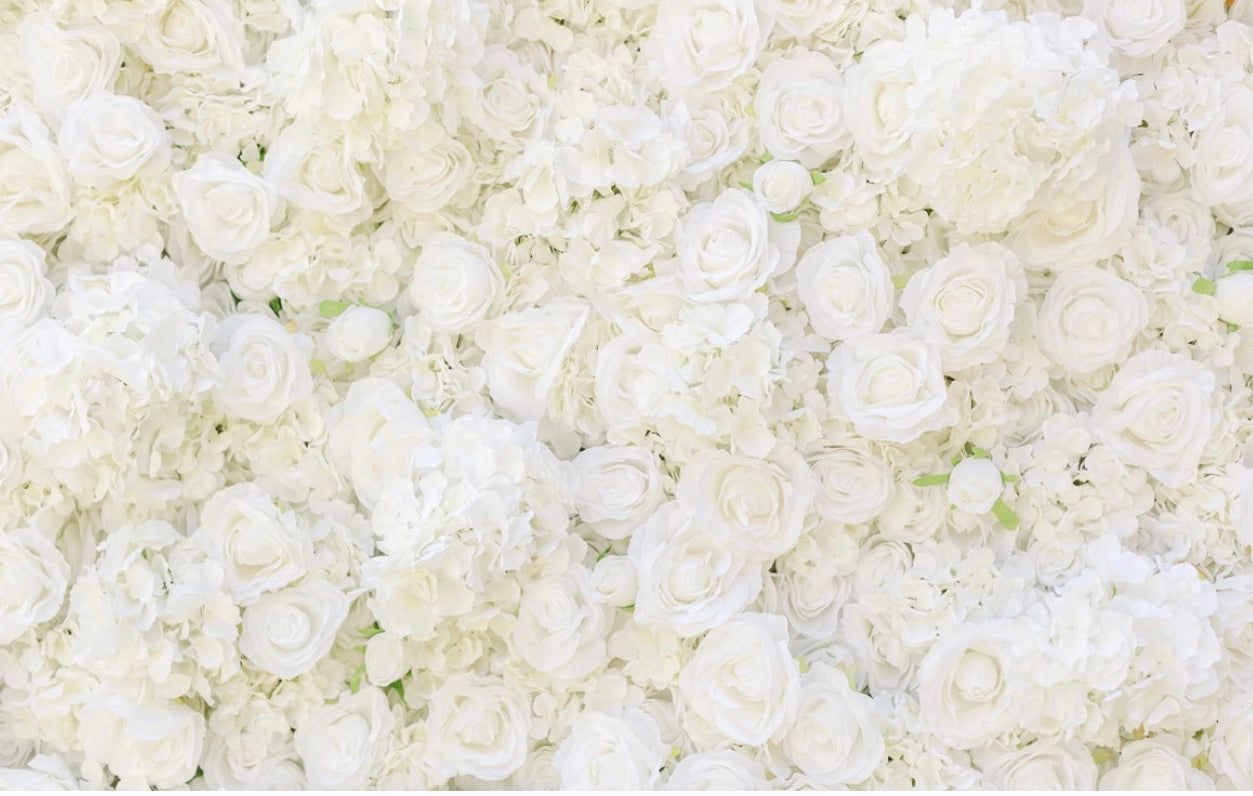Floral Wall White Backdrop