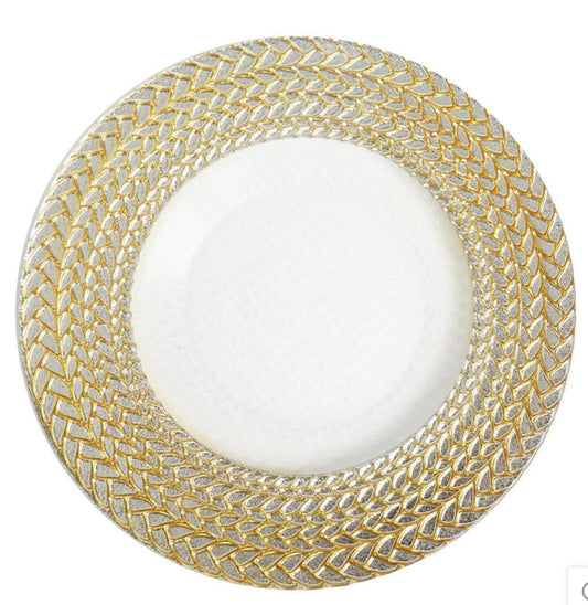 Ravine Gold Glass Charger Plate