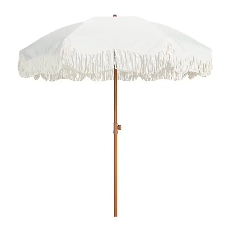 Umbrella White Fringe