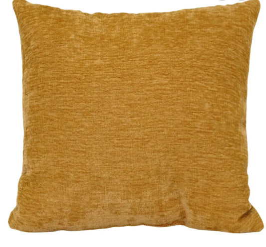 Yellow Mustard Chenille Pillow