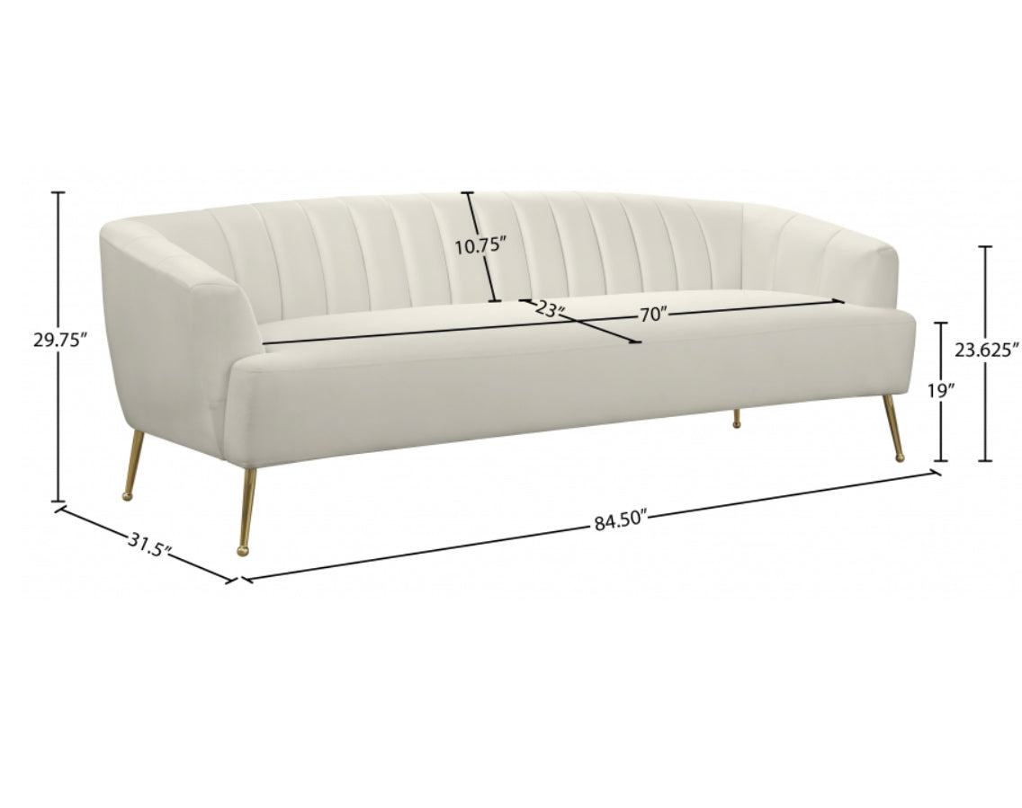 Adina White Sofa