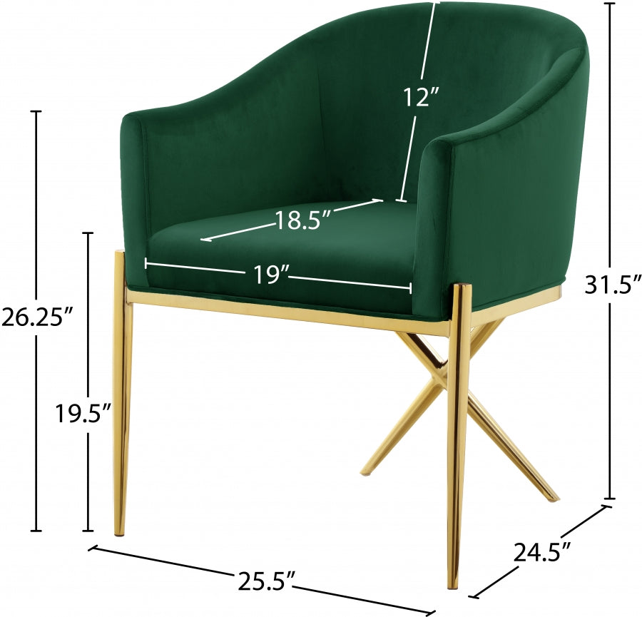 Mina Green Accent Chair