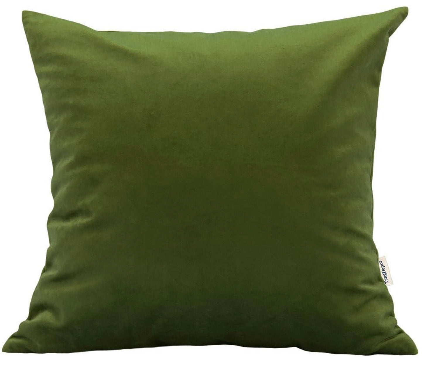 Green Olive Velvet Pillow