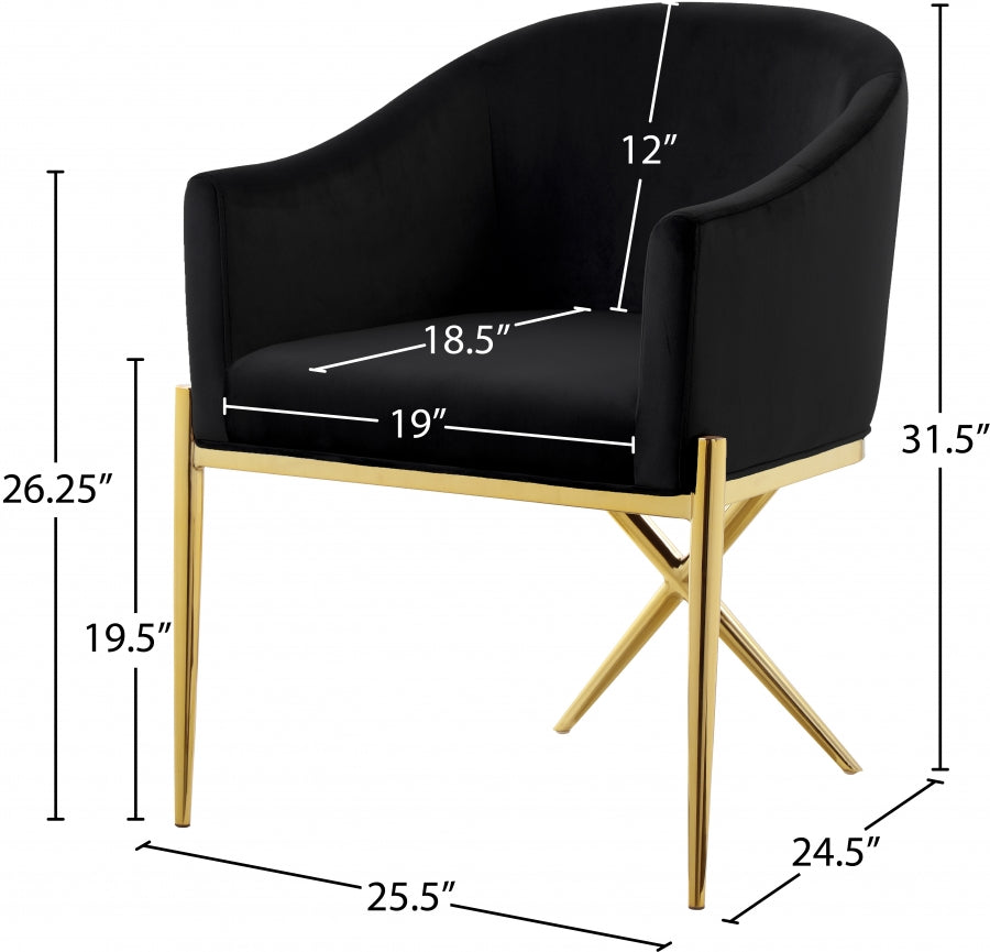 Mina Black Accent Chair