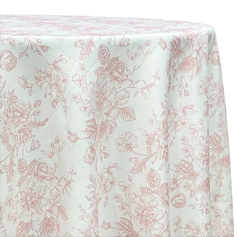 Light Pink French Floral Linen