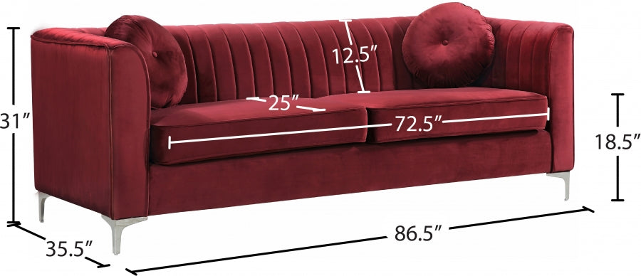 Madison Burgundy Sofa