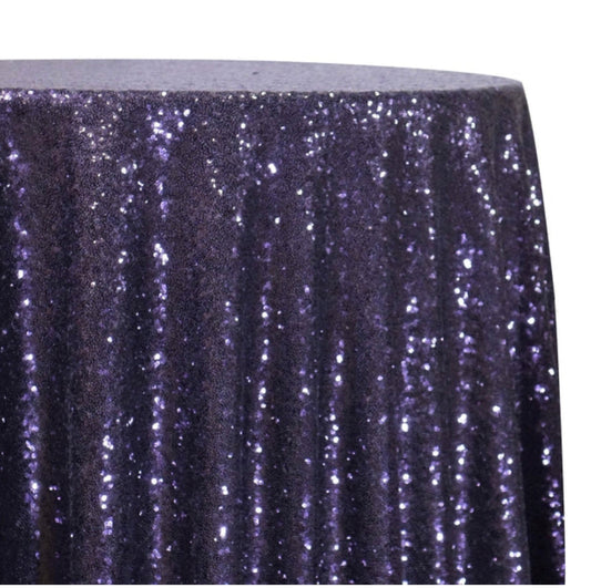 Purple Dark Sequin Linen