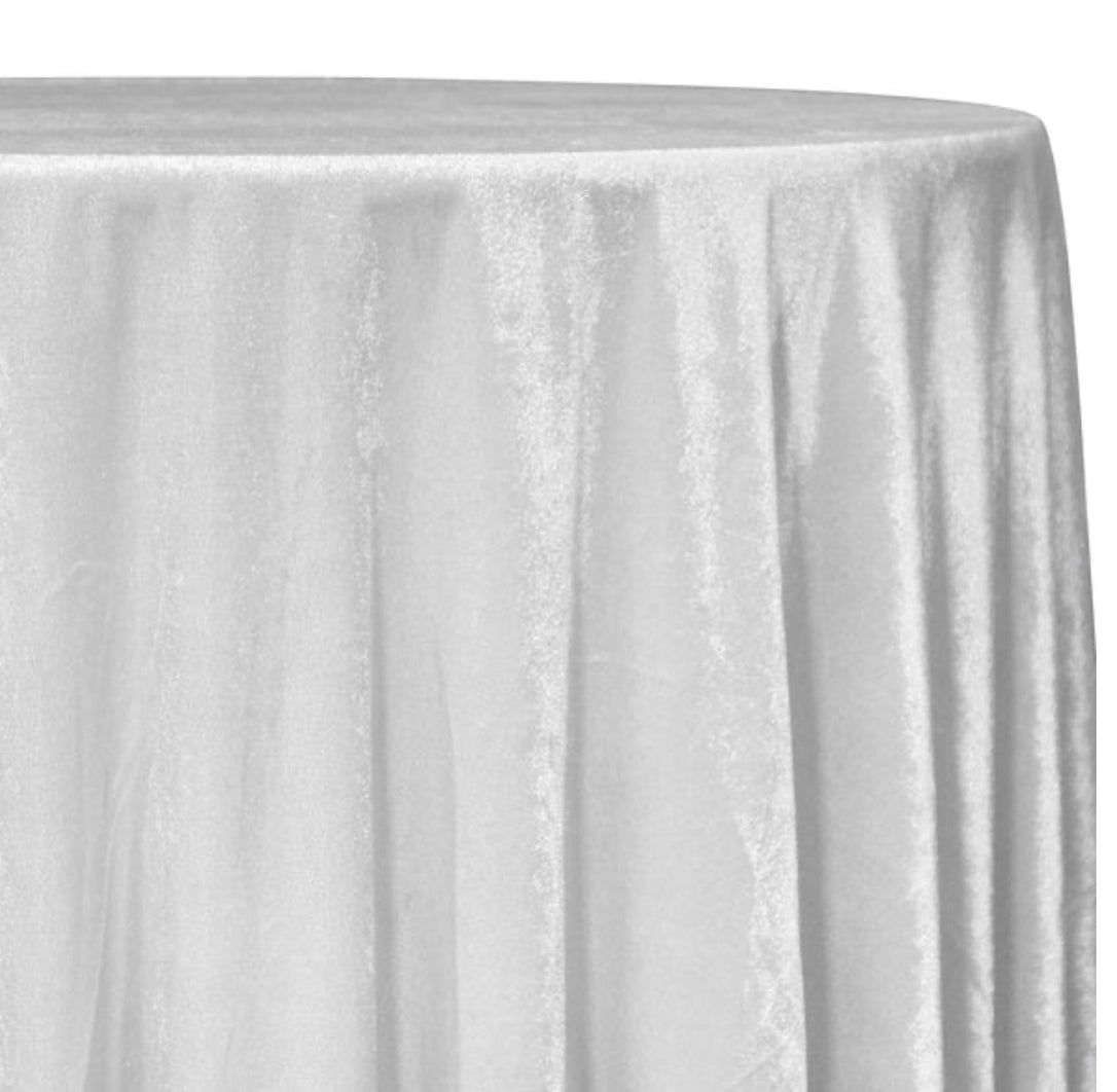 White Velvet Plush Linen