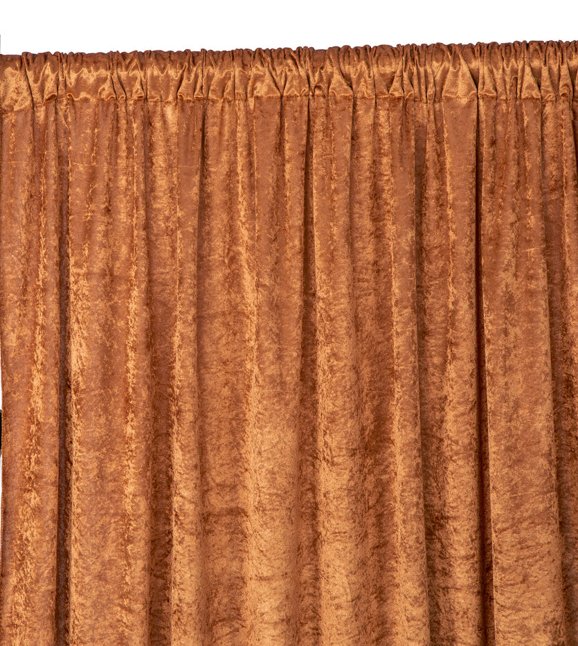 Velvet Burnt Orange Draping