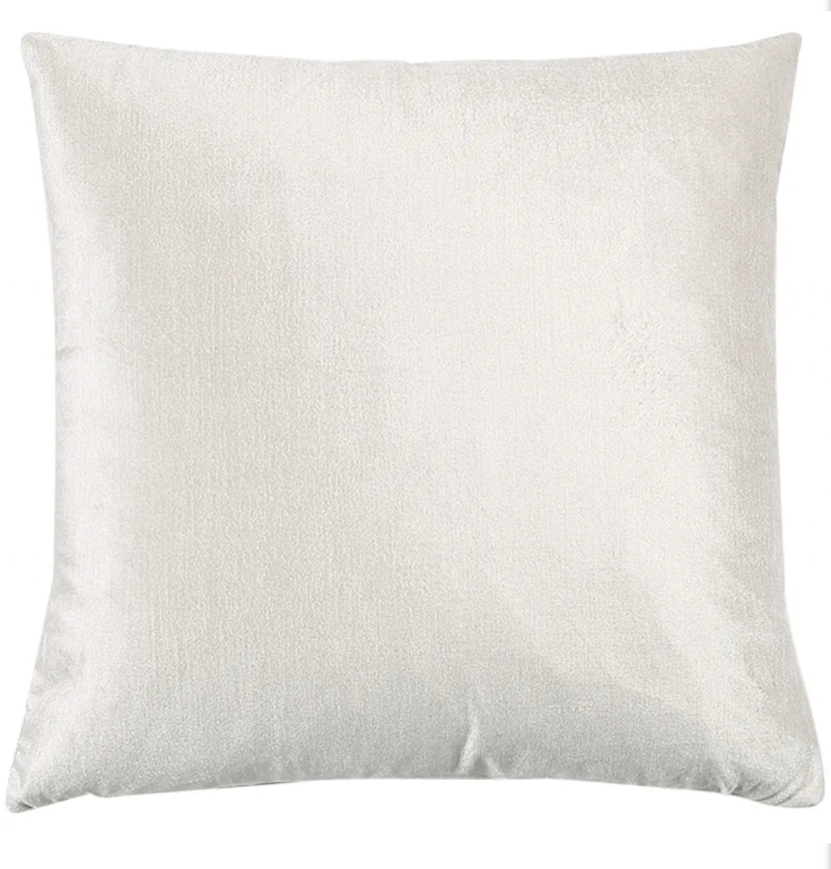 White Velvet Pillow